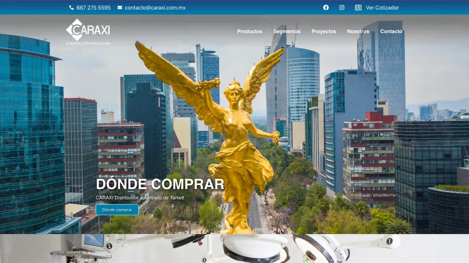 Página web de CARAXI diseñada por paginasweben