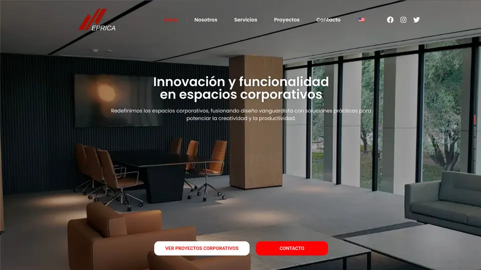 Página web de EPRICA diseñada por paginasweben