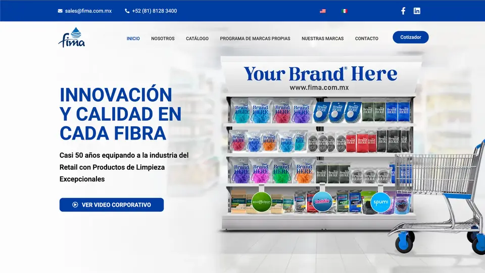 Página web de FIMA diseñada por paginasweben