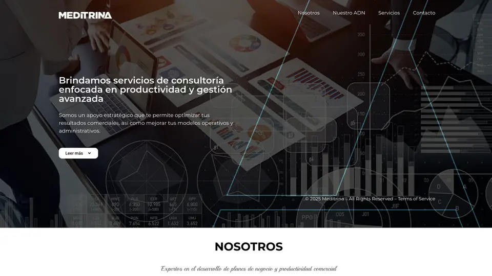 Página web de Meditrina diseñada por paginasweben
