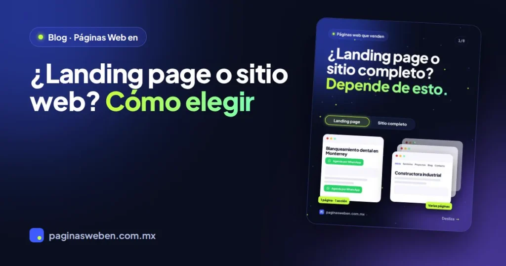 Landing page o sitio web: cómo elegir