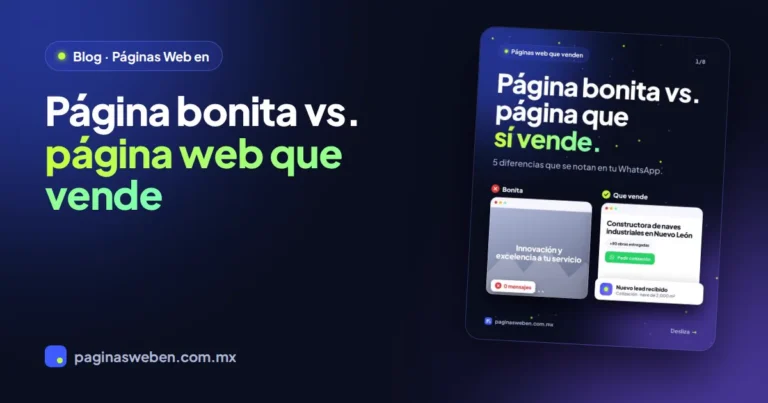 Página bonita vs. página web que vende: 5 diferencias que se notan en tu WhatsApp