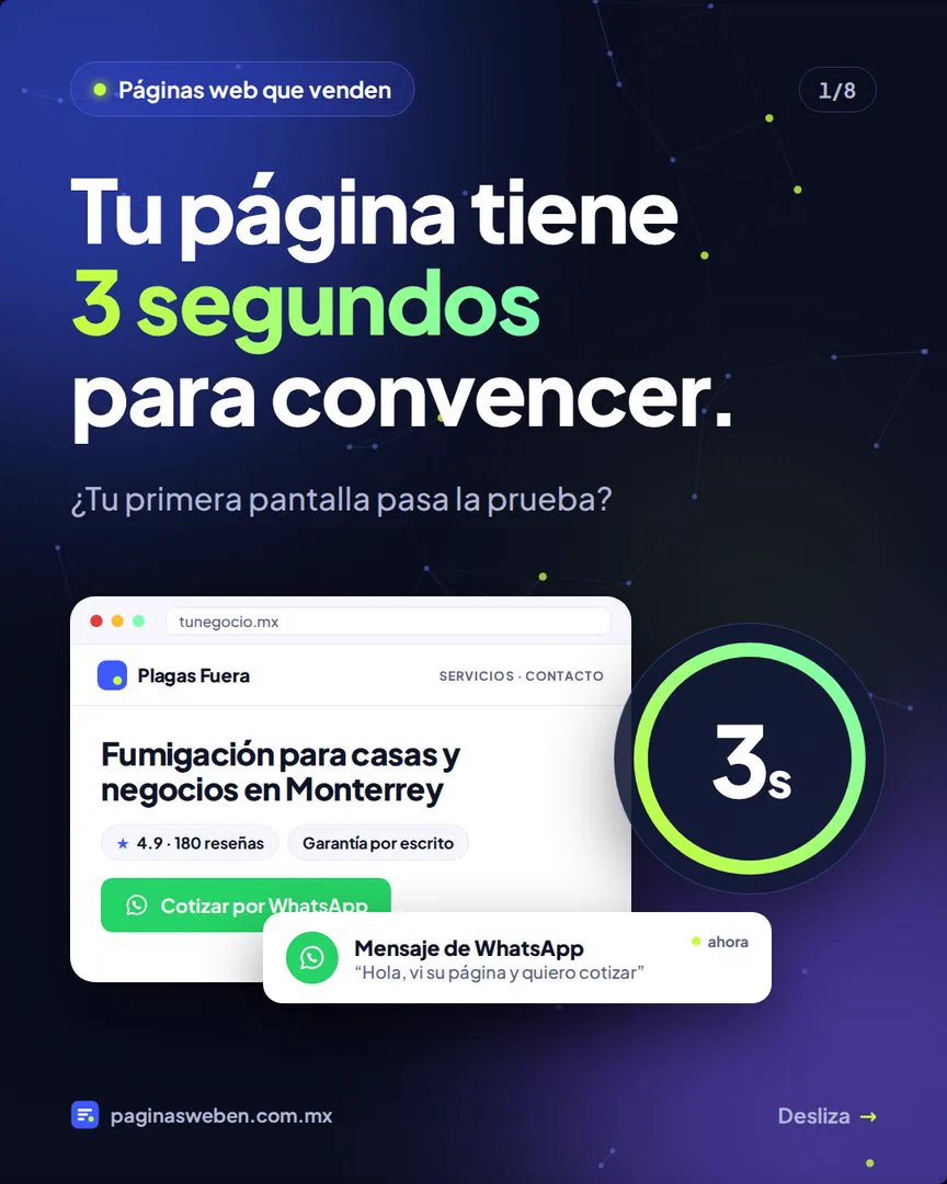 Primera impresión de una página web: tienes 3 segundos para convencer