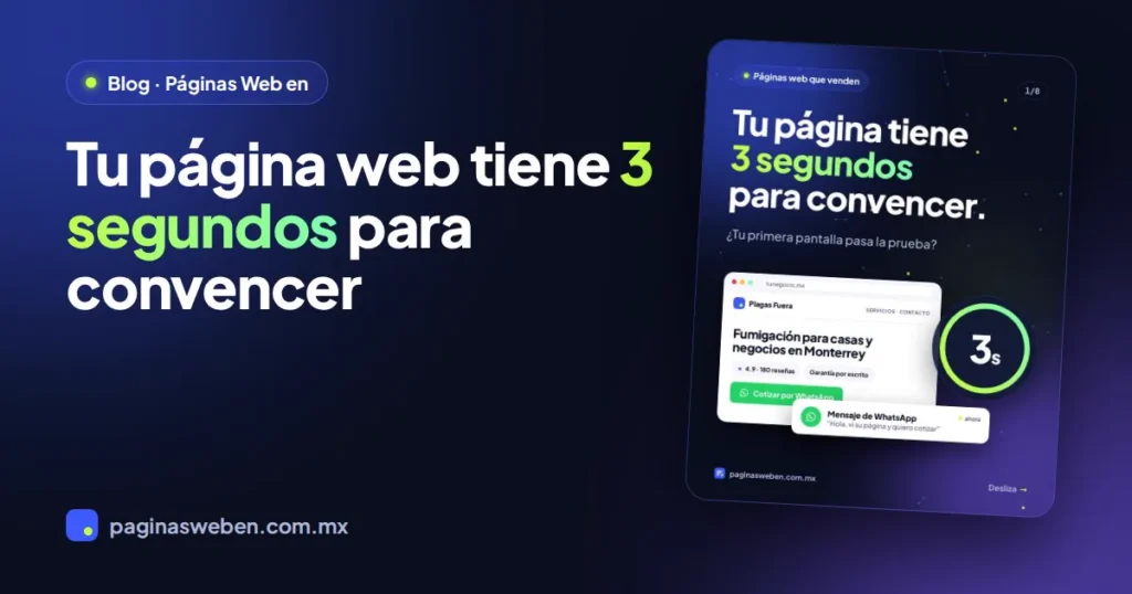 Primera impresión de tu página web: tienes 3 segundos para convencer